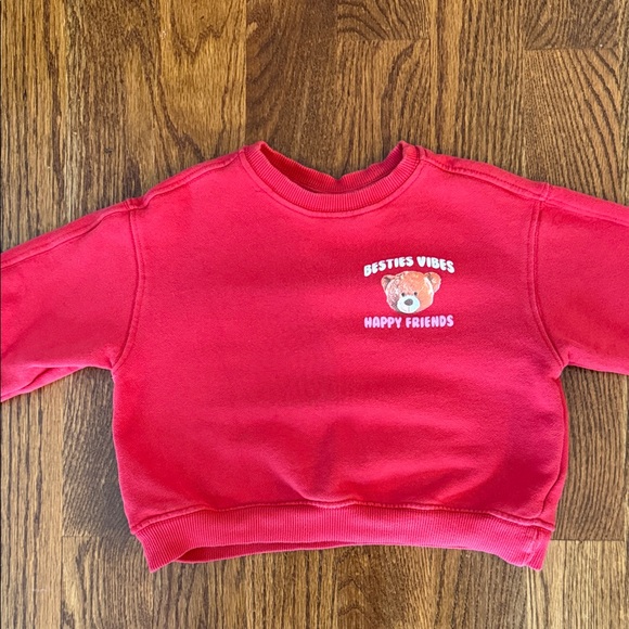 Zara Red Kids Sweatshirt - Besties Vibes Happy Friends - Picture 5 of 11
